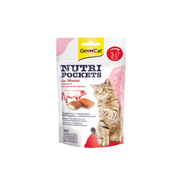 GIMCAT NUTRI POCKETS BEEF & MALT