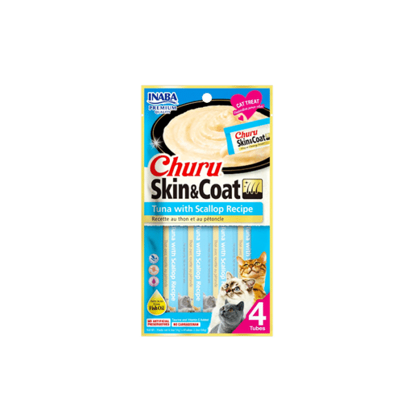 INABA CHURU SKIN & COAT TREAT TUNA & SCALLOP RECIPE