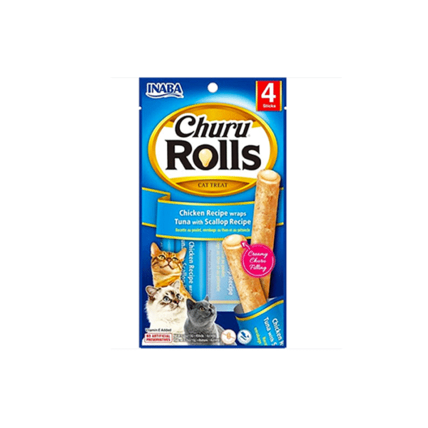 INABA CHURU ROLLS CHICKEN & TUNA WITH SCALLOP FILLING