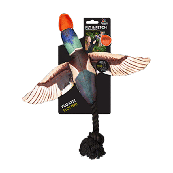 SPUNKY PUP FLY & FETCH, LAUNCHING PLUSH TOY, DUCK