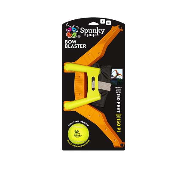 SPUNKY PUP BOW BLASTER, BALL LAUNCHING TOY