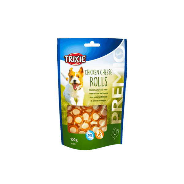 TRIXIE PREMIO CHEW ROLLS CHEESE CHICKEN 100G