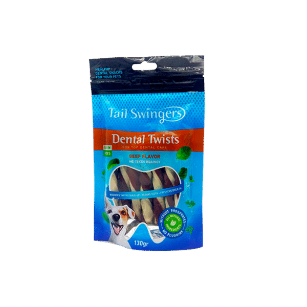 TAIL SWINGERS DENTAL TWISTS BEEF 130G