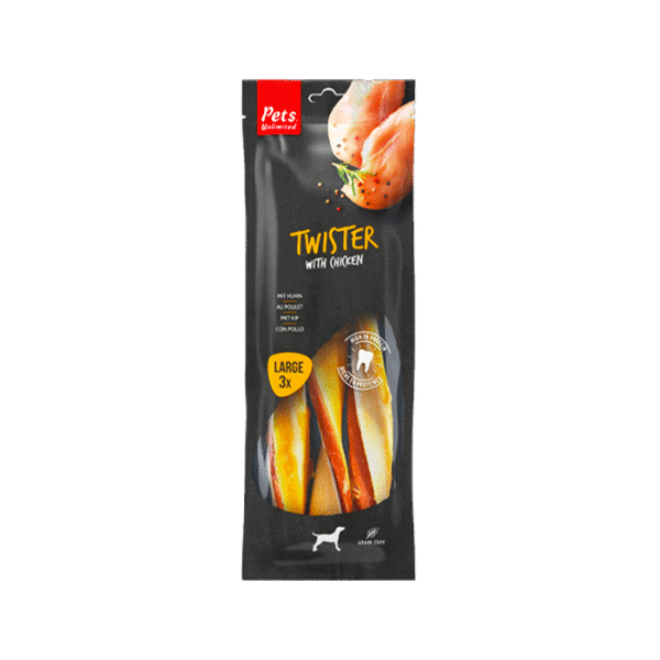 PETS CHEW TWISTERS CHICKEN 210G