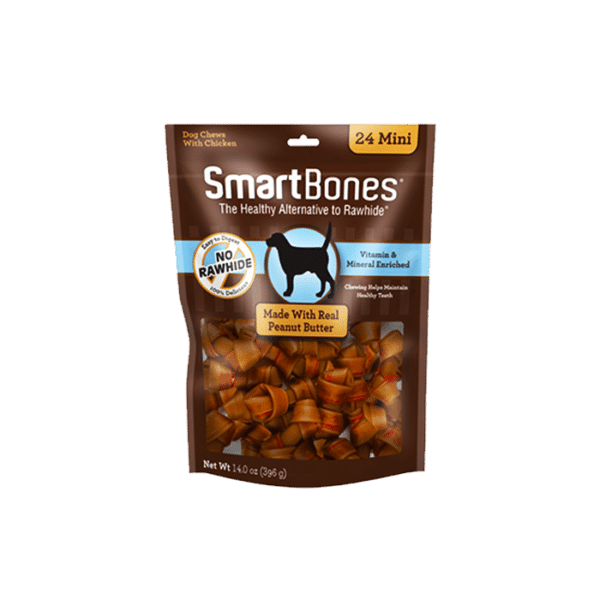 SMARTBONES MINI CHEWS PEANUT BUTTER 260G