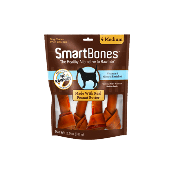 SMARTBONES MEDIUM CHEWS PEANUT BUTTER 311G