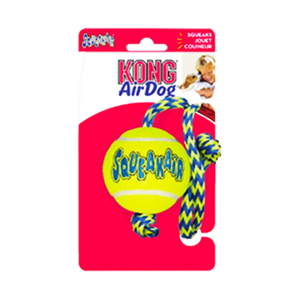 KONG SQUEAKAIR BALL WITH ROPE