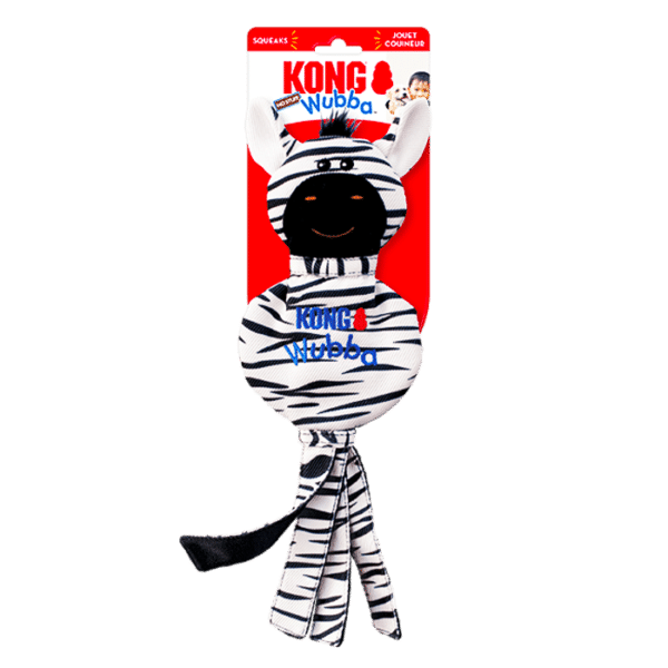 KONG WUBBA NO STUFF ZEBRA LARGE