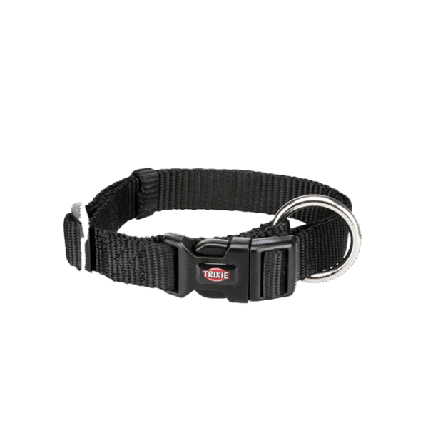 TRIXIE PREMIUM DOG COLLAR BLACK M-LARGE