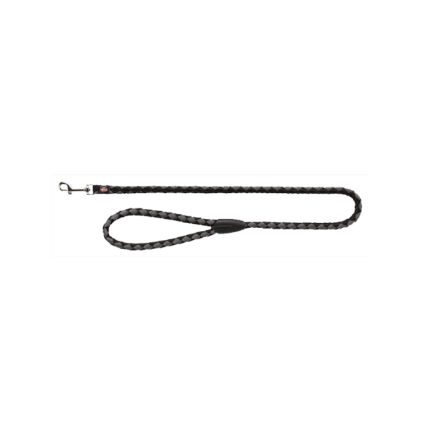 TRIXIE CAVO DOG LEASH BLACK GREY S-M