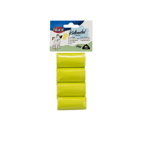 TRIXIE POO BAGS LEMON SCENT 4 ROLLS