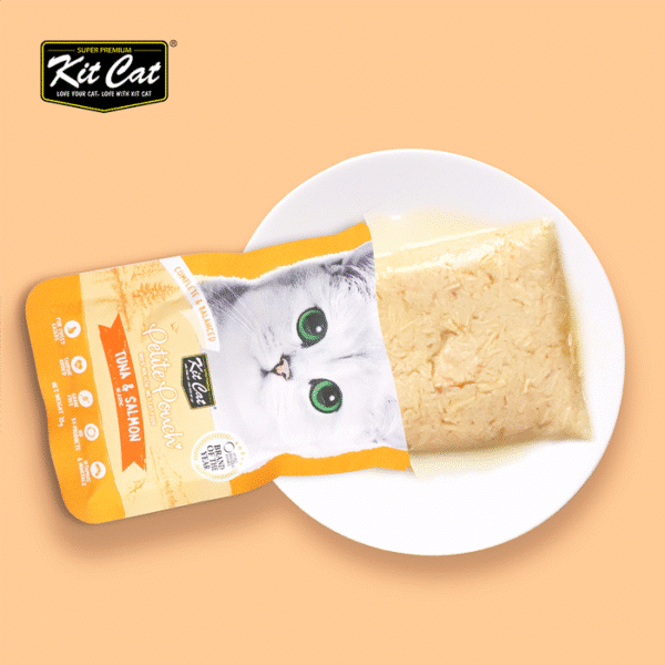 KIT CAT PETITE POUCH TUNA & SALMON 70G - Image 2