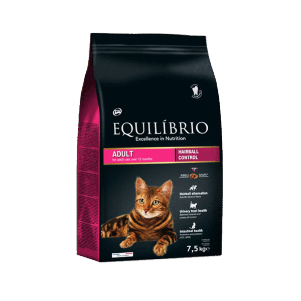 EQUILIBRIO ADULT HAIRBALL CONTROL CHICKEN 7.5KG