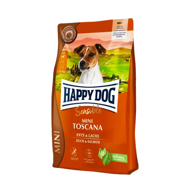 HAPPY DOG MINI SENSIBLE TOSCANA DUCK & SALMON 4 KG