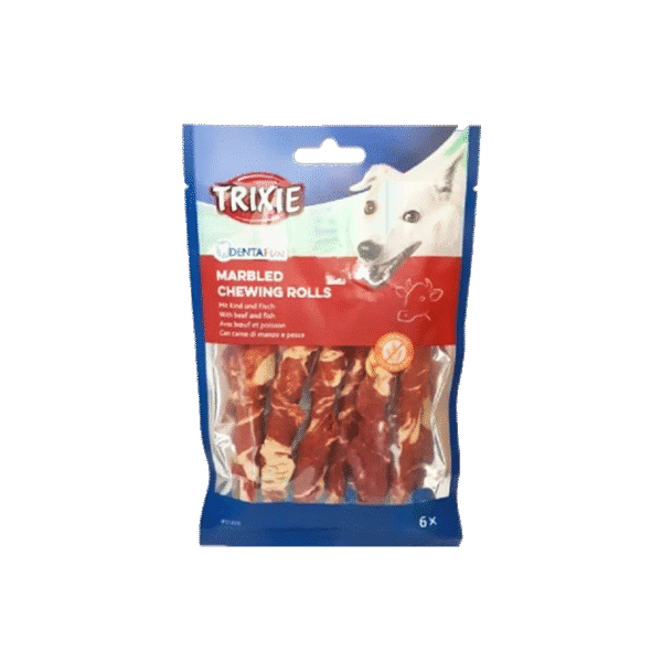 TRIXIE MARBLED CHEW ROLLS BEEF 6*70G