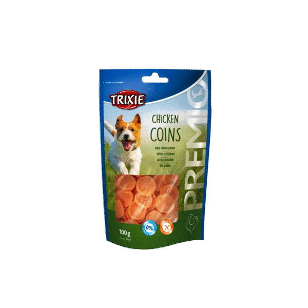 TRIXIE PREMIO CHEW COINS CHICKEN 100G