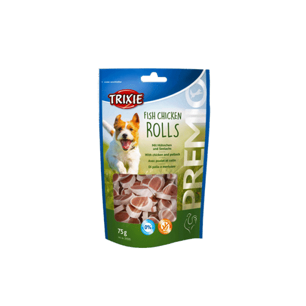 TRIXIE PREMIO CHEW ROLLS FISH CHICKEN 75G