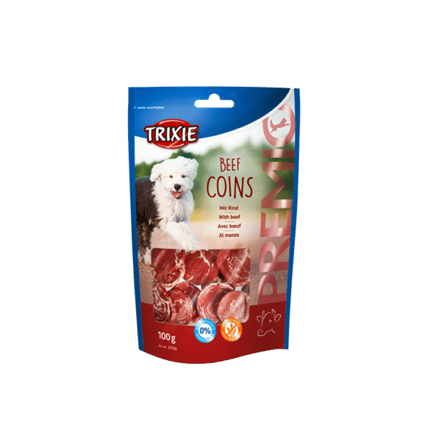 TRIXIE PREMIO CHEW COINS BEEF 100G