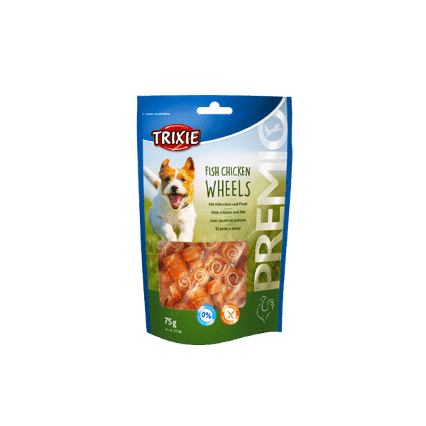 TRIXIE PREMIO CHEW WHEELS FISH CHICKEN 75G