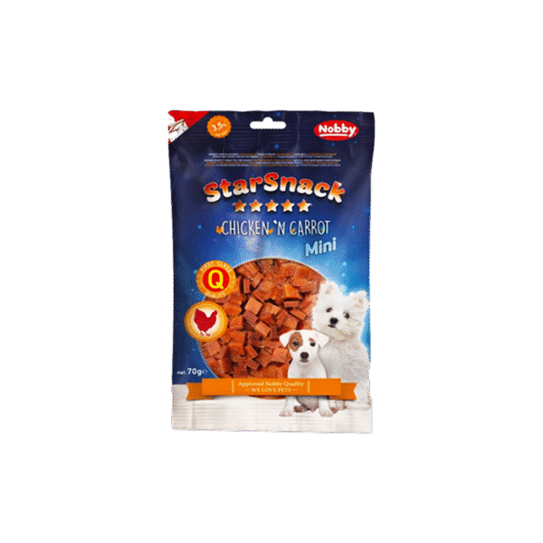 STARSNACK MINI CUBES CHICKHEN & CARROTS 70G