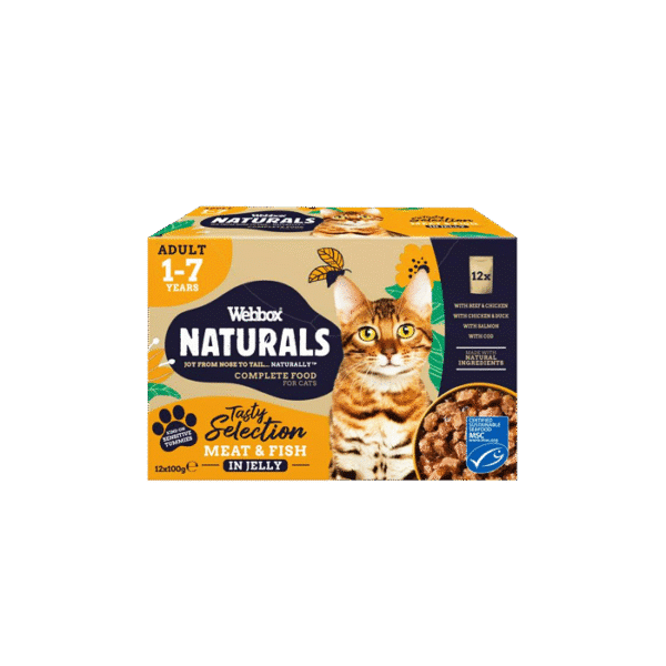 WEBBOX NATURALS TASTY SELECTION MEAT & FISH  12*100G