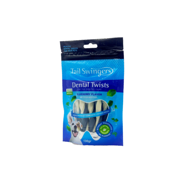 TAIL SWINGERS DENTAL TWISTS BLUEBERRY 100G