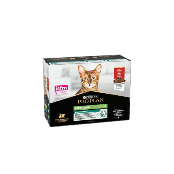 PROPLAN NUTRIPACK STERILISED ADULT BEEF 10*85G