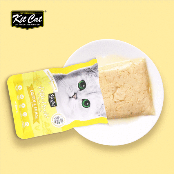 KITCAT PETITE POUCH CHICKEN & SALMON 70G - Image 2