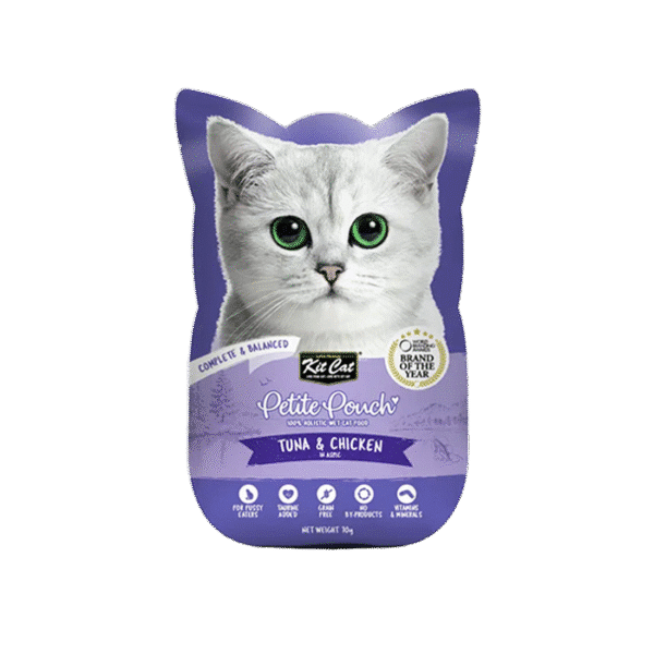 KITCAT PETITE POUCH TUNA & CHICKEN 70G
