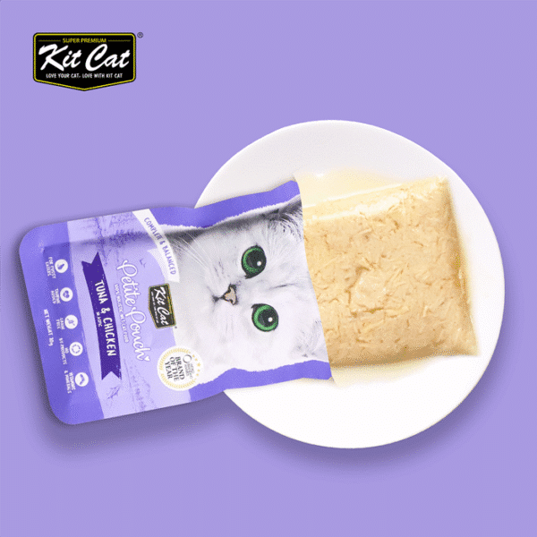 KITCAT PETITE POUCH TUNA & CHICKEN 70G - Image 2