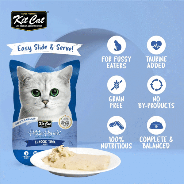 KITCAT PETITE POUCH CLASSIC TUNA 70G - Image 3