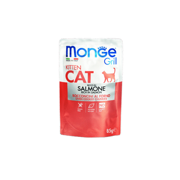 MONGE GRILL KITTEN SALMON 85G