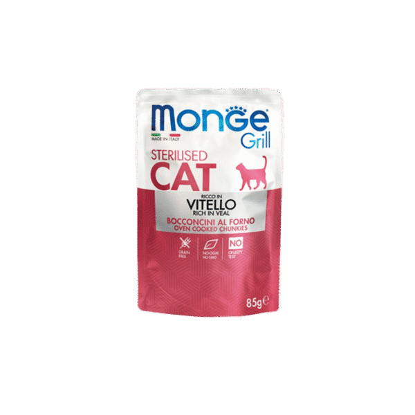 MONGE GRILL STERILISED VEAL 85G
