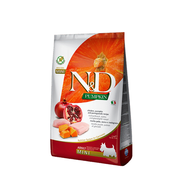 N&D MINI ADULT PUMPKIN CHICKEN & POMEGRANATE 2.5 KG