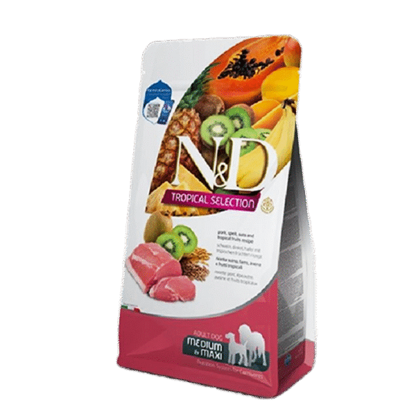 N&D ADULT M-MAXI TROPICAL PORK 10KG