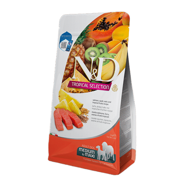 N&D ADULT M-MAXI TROPICAL SALMON 10KG