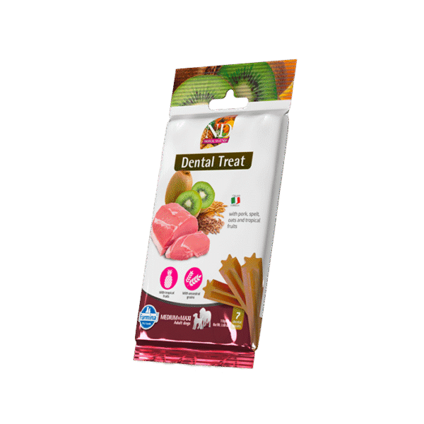 N&D DENTAL TREAT PORK, SPELT, OATS & TROPICAL FRUIT 100G