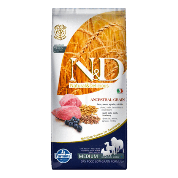 N&D  ADULT M-MAXI LAMB & BLUEBERRY 12KG