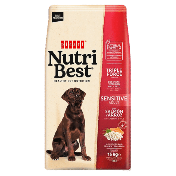 NUTRIBEST ADULT DOG SENSITIVE SALMON & RICE 15KG