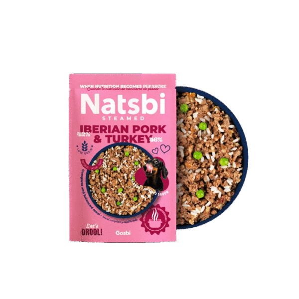 NATSBI STEAMED IBERIAN PORK & TURKEY 200G - Image 2