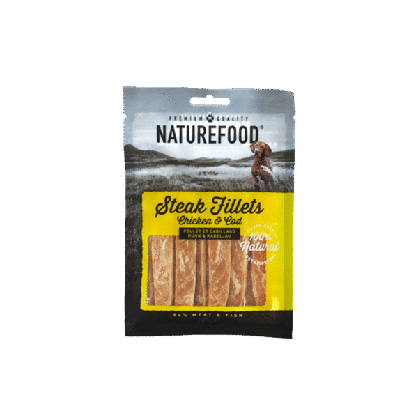 NATUREFOOD STEAK FILLET CHICKEN & POLLOCK 100G