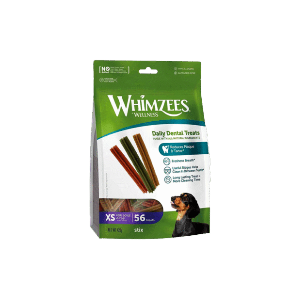 WHIMZEES XSMALL TREAT STICKS DENTAL 500G