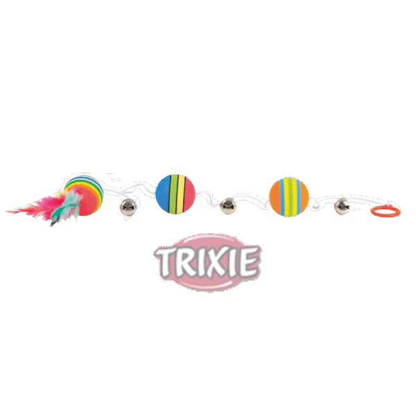 TRIXIE RAINBOW BALLS WITH ELASTIC BAND 80CM