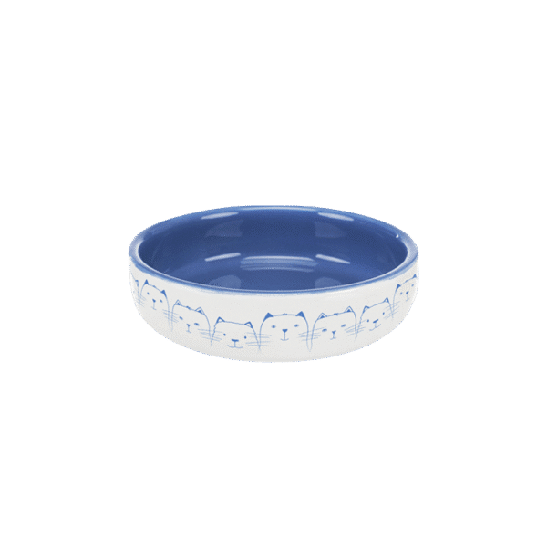 TRIXIE CAT FLAT CERAMIC BOWL LITTLE CAT