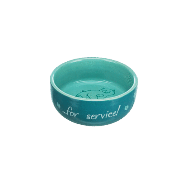 TRIXIE PRINTED THANKS FOR SERVICE CAT BOWL