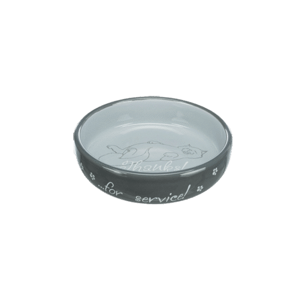 TRIXIE PRINTED THANKS FOR SERVICE CAT BOWL