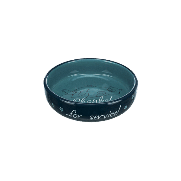TRIXIE PRINTED THANKS FOR SERVICE CAT BOWL