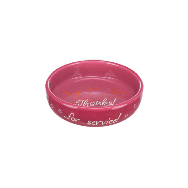 TRIXIE PRINTED THANKS FOR SERVICE CAT BOWL
