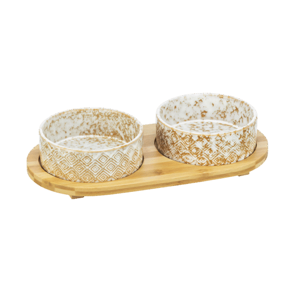 TRIXIE CERAMIC BOWL BAMBOO 2X0.8L