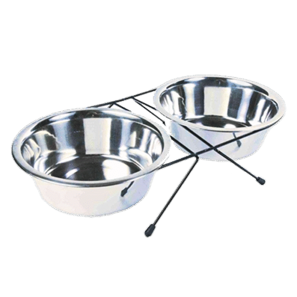 TRIXIE BOWL SET STAINLESS STEEL 2*0.2L